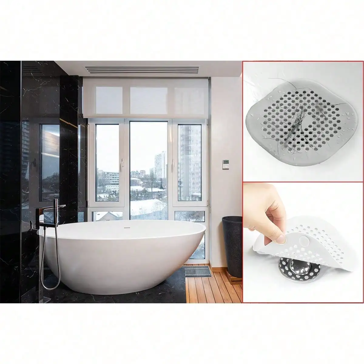 Minimalist Silicone Shower Drain Cover High Efficiency Hair Stopper Hair Catcher for Bathroom Tubs and Kitchen Sinks Modern Anti Clog Strainer Soft Flexible Home Bathroom Hardware
Minimalist Silicone Shower Drain Cover High Efficiency Hair Stopper Hair Catcher for Bathroom Tubs and Kitchen Sinks Modern Anti Clog Strainer Soft Flexible Home Bathroom Hardware