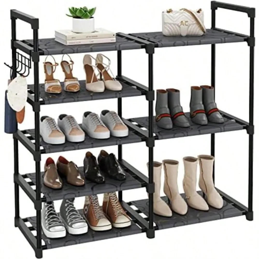 Black Tubes Closet Shoe Rack, 5 Tier Oxford Fabric Shelf, Easy Assembly, Sturdy And Durable, Holds Up To 30 Lbs(Default)
Black Tubes Closet Shoe Rack, 5 Tier Oxford Fabric Shelf, Easy Assembly, Sturdy And Durable, Holds Up To 30 Lbs(Default)