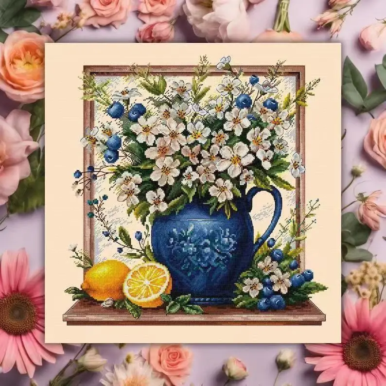 Cross Stitch with Autumn leaves and bench DIY Kit -Jasmine in a bottle 46-46 14CT Cloth Embroidery Fabric Set Handicraft
Cross Stitch with Autumn leaves and bench DIY Kit -Jasmine in a bottle 46-46 14CT Cloth Embroidery Fabric Set Handicraft