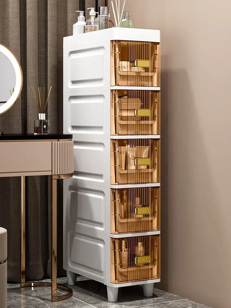 Light Luxury Plastics Gap Storage Cabinet Kitchen Floor Type Multi Layer Combination Bathroom Shelf Dust and Splash Prevention
Light Luxury Plastics Gap Storage Cabinet Kitchen Floor Type Multi Layer Combination Bathroom Shelf Dust and Splash Prevention