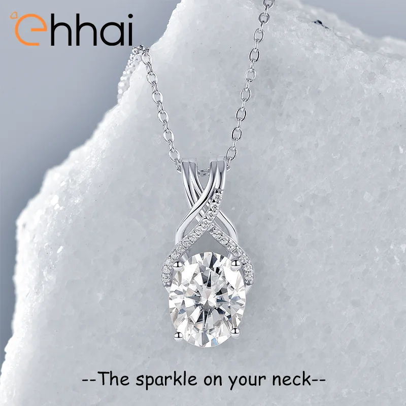 Ehhai Oval Cut Moissanite Criss Cross Pendant Necklace Chain for Women 925 Sterling Silver Fine Neck Jewelry Wedding Gift Choker
Ehhai Oval Cut Moissanite Criss Cross Pendant Necklace Chain for Women 925 Sterling Silver Fine Neck Jewelry Wedding Gift Choker
