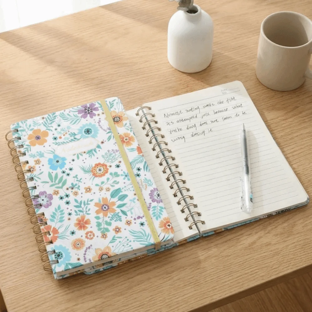 A5 Spiral Notebook 5.7 X 8.5inch 160 Pages Hardcover Spiral Diary Cute Flowers Back Pockets Artfan Notebook Journal For Gifts
A5 Spiral Notebook 5.7 X 8.5inch 160 Pages Hardcover Spiral Diary Cute Flowers Back Pockets Artfan Notebook Journal For Gifts