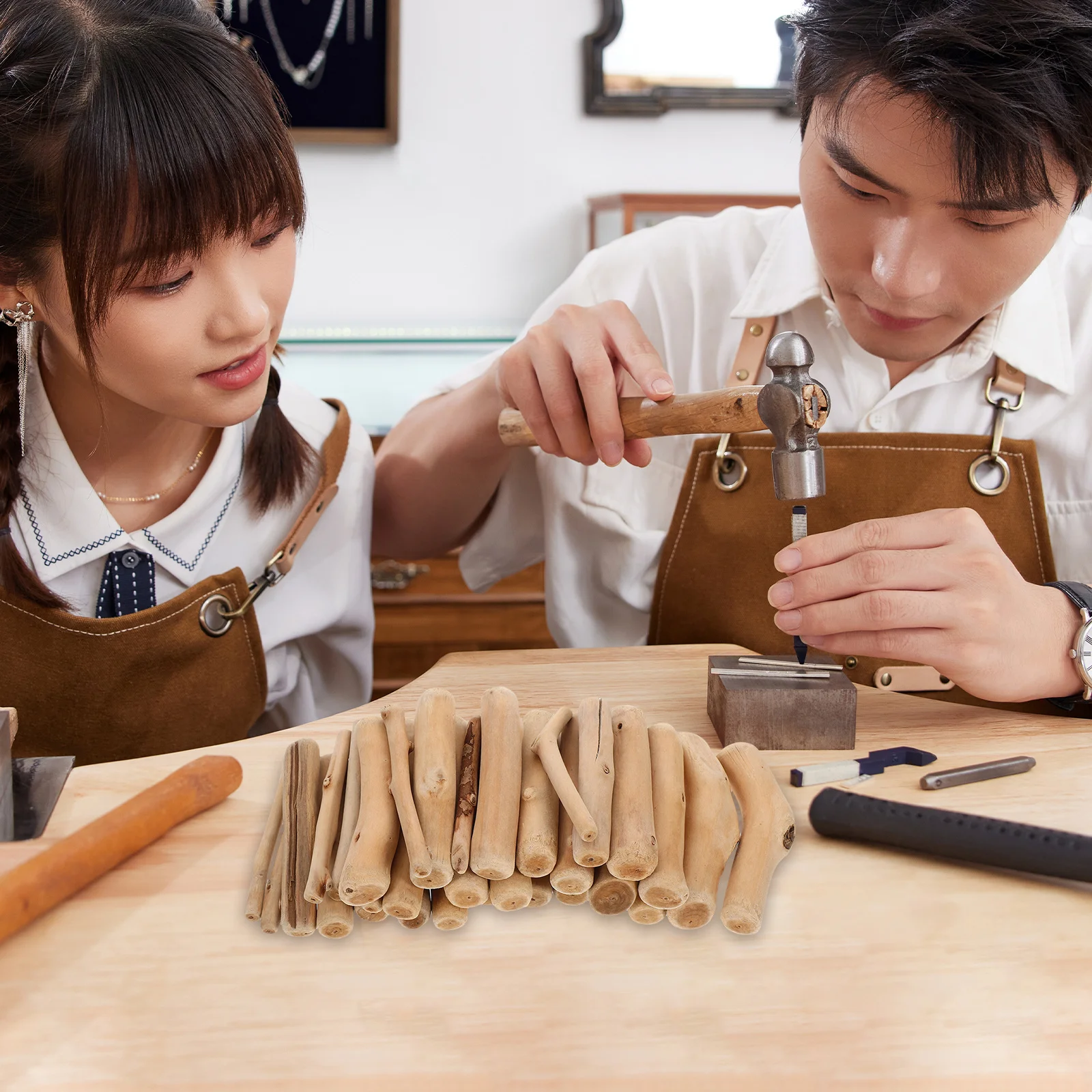 250G Pack Natural Driftwood Antiseptic Wood Rod Bars 12Cm DIY Handcraft Materials for Home Office Bedroom Decoration Natural
250G Pack Natural Driftwood Antiseptic Wood Rod Bars 12Cm DIY Handcraft Materials for Home Office Bedroom Decoration Natural