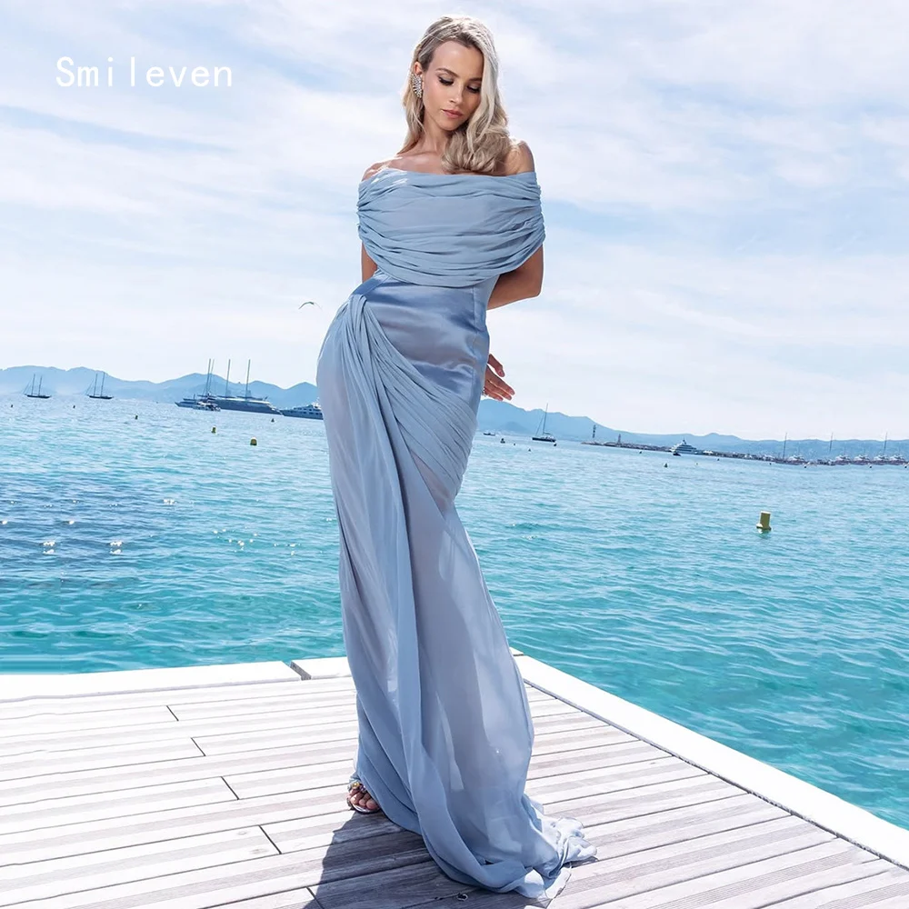 Smileven Luxury Noval Mermaid Evening Dress Strapless Formal Prom Dresses Blue Chifforn Party Gowns Customized 2026
Smileven Luxury Noval Mermaid Evening Dress Strapless Formal Prom Dresses Blue Chifforn Party Gowns Customized 2026