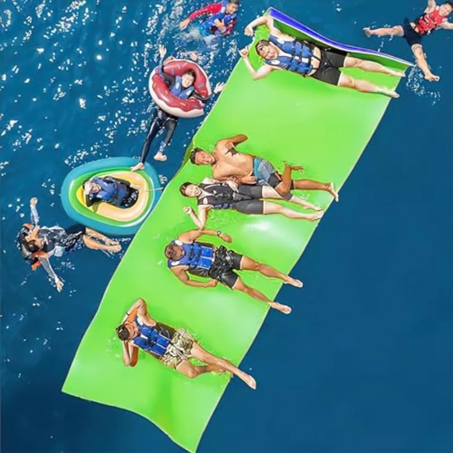 Floating Water Mat 9/12/18 Ft for lake pool beach ocean, XPE foam, teal, 3-layer tear-resistant extra-large portable lily pad
Floating Water Mat 9/12/18 Ft for lake pool beach ocean, XPE foam, teal, 3-layer tear-resistant extra-large portable lily pad