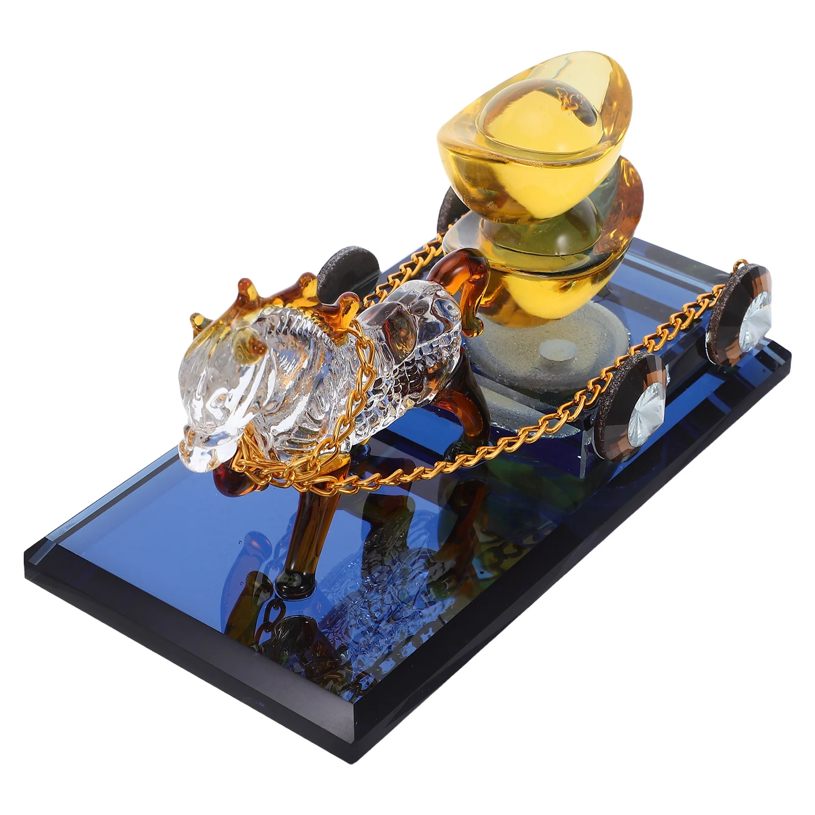 Crystal Horse Carriage Statue Year of The Horse 2026 Feng Shui Wealth Ornament Chinese Zodiac Animal Sculpture for Home Office 
Crystal Horse Carriage Statue Year of The Horse 2026 Feng Shui Wealth Ornament Chinese Zodiac Animal Sculpture for Home Office