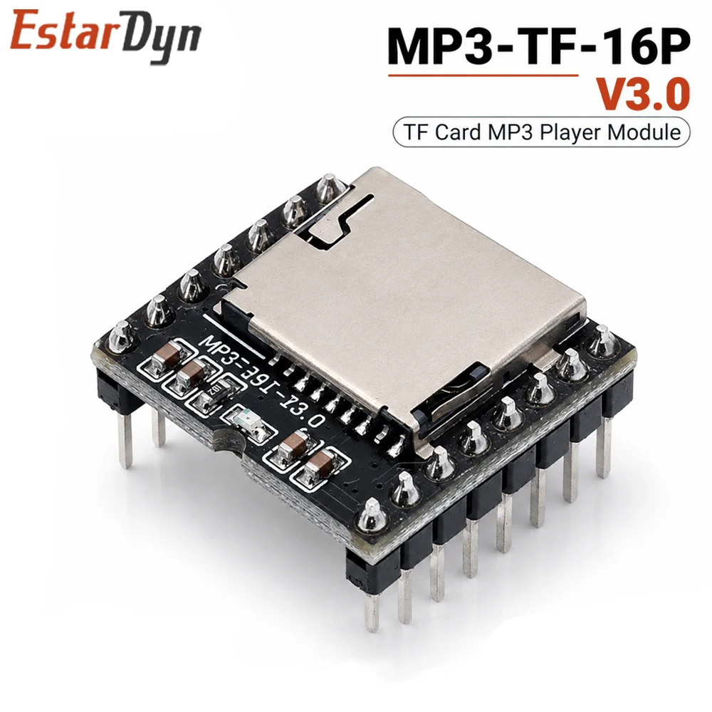 Estardyn DFPlayer Mini MP3 Player Module , 3W Audio Voice Decoder Board Support TF Card U Disk DIY Sound Project
Estardyn DFPlayer Mini MP3 Player Module , 3W Audio Voice Decoder Board Support TF Card U Disk DIY Sound Project
