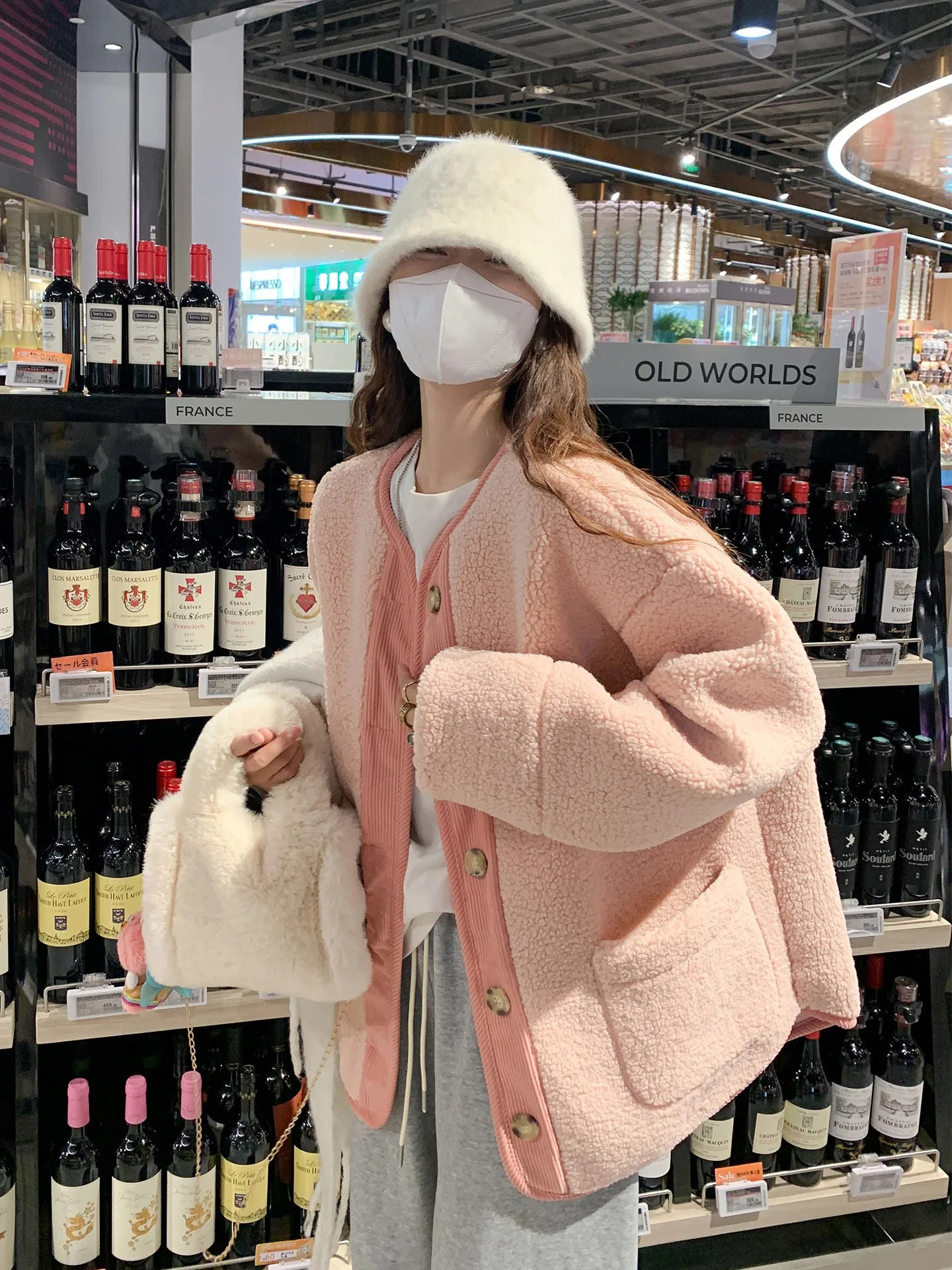 Zeng Xiao Salt Korean Style Pink Lamb Fur Jacket Women's Autumn Winter Loose Lazy Style Fleece Warm Top Commute Style
Zeng Xiao Salt Korean Style Pink Lamb Fur Jacket Women's Autumn Winter Loose Lazy Style Fleece Warm Top Commute Style