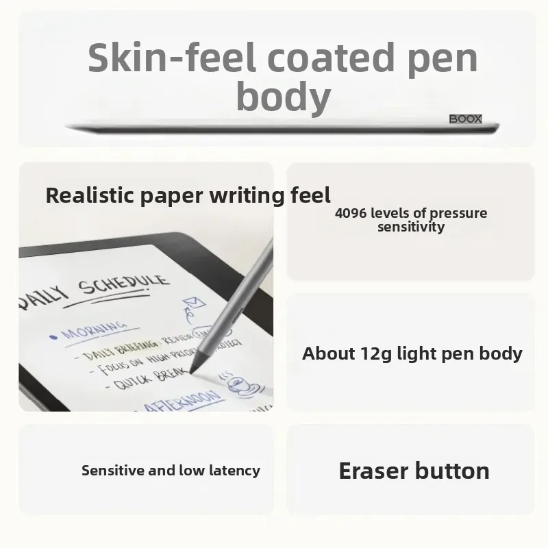 BOOX Pen Exclusive for BOOX Leaf5 Leaf5C P6 P6Pro BOOX Color E-Reader Realistic Paper Writing Feel Type A Active Pen
BOOX Pen Exclusive for BOOX Leaf5 Leaf5C P6 P6Pro BOOX Color E-Reader Realistic Paper Writing Feel Type A Active Pen