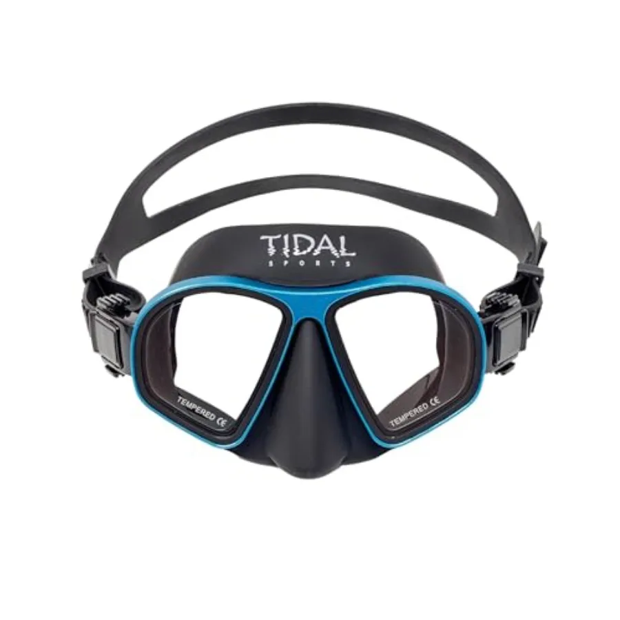 Freediving, snorkeling and scuba diving mask with aluminum alloy frame, black color, ultra low volume design and advanced anti-
Freediving, snorkeling and scuba diving mask with aluminum alloy frame, black color, ultra low volume design and advanced anti-