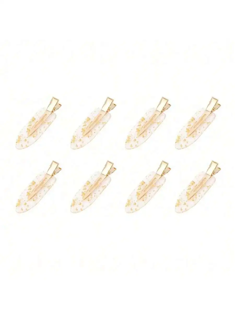 8pcs Gold Foil Hair Clips Barrettes For Women Elegant Hair Accessories
8pcs Gold Foil Hair Clips Barrettes For Women Elegant Hair Accessories