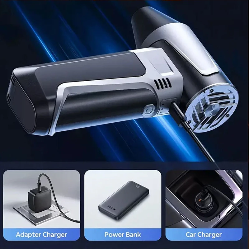 Portable Turbo Jet Fan Air Duster - 130000rpm 3 Gear Adjustable Car Cleaning Blower Tool Type C Charging
Portable Turbo Jet Fan Air Duster - 130000rpm 3 Gear Adjustable Car Cleaning Blower Tool Type C Charging