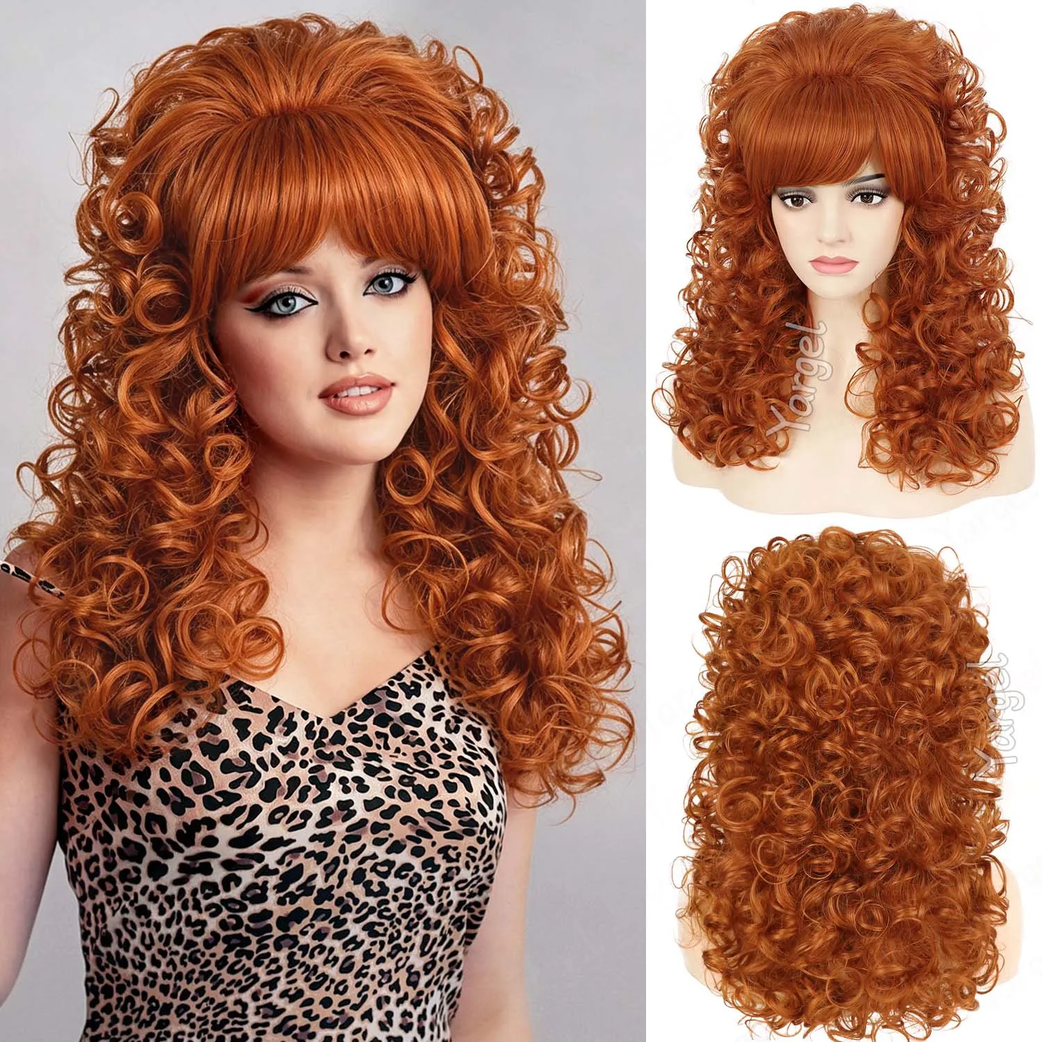 Synthetic Long Curly Wig with Bangs for Women 60s 70s 80s Retro Bouffant Beehive Wig for Halloween Cosplay Party,Peggy Bundy Wig
Synthetic Long Curly Wig with Bangs for Women 60s 70s 80s Retro Bouffant Beehive Wig for Halloween Cosplay Party,Peggy Bundy Wig