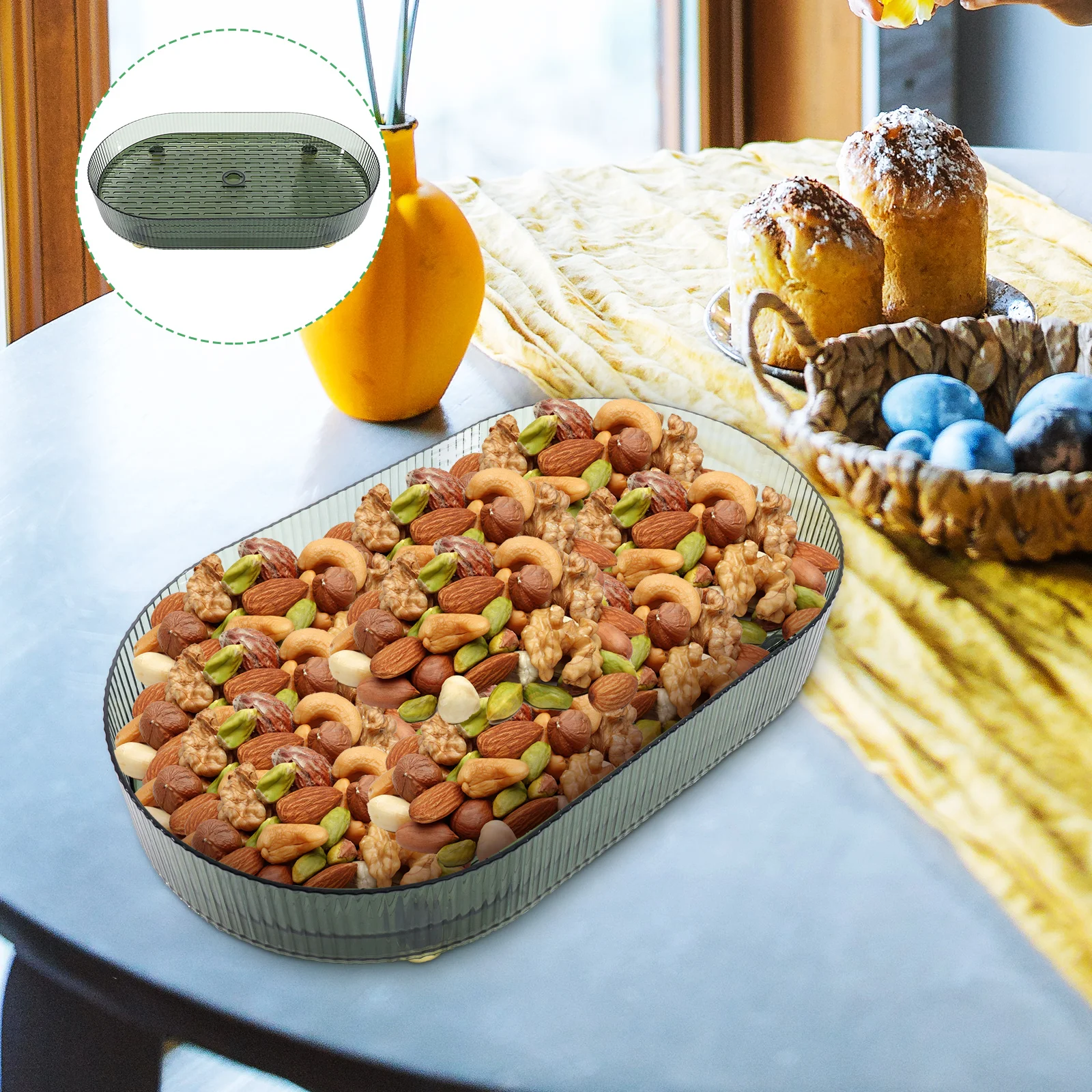 Double-Layer Household Fruit Draining Plate Pet ABS Material Multi-Use Tabletop Serving Tray Water Drip Holder Storage
Double-Layer Household Fruit Draining Plate Pet ABS Material Multi-Use Tabletop Serving Tray Water Drip Holder Storage