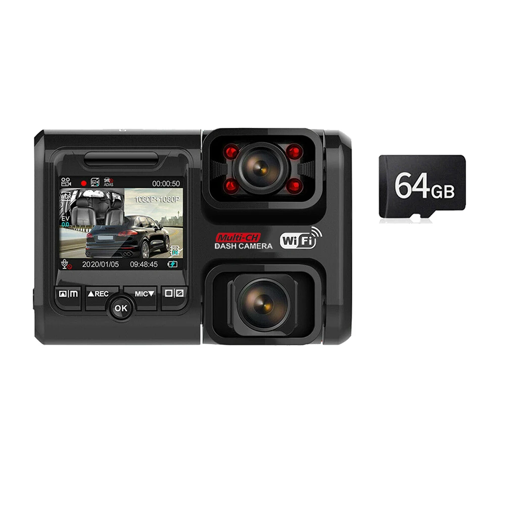 2160P Front and Cabin Dual Dash Cam for Cars Taxi, Car DVR Driving Recorder Parking Monitor Camera WiFi GPS + 64G Card
2160P Front and Cabin Dual Dash Cam for Cars Taxi, Car DVR Driving Recorder Parking Monitor Camera WiFi GPS + 64G Card