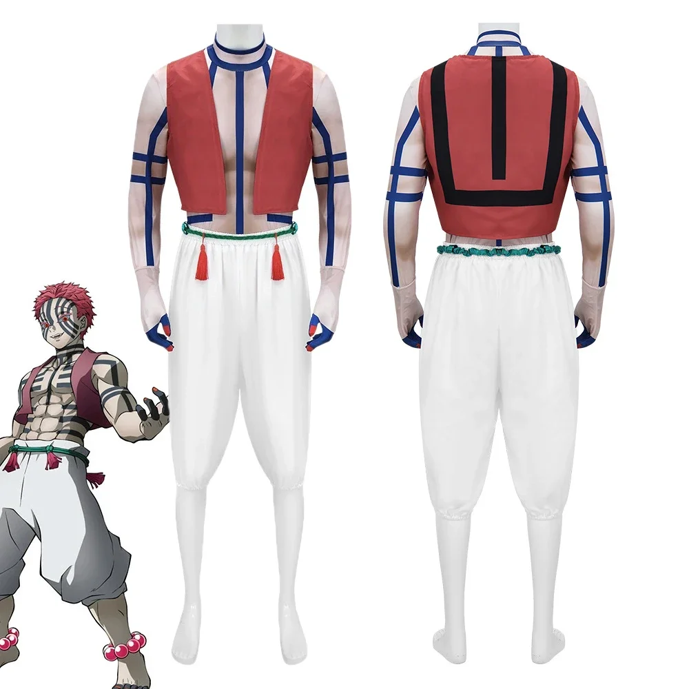 Anime Demon Kimetsu no Yaiba Infinity Castle Akaza Cosplay Costume Men Top Pants Vest Full Set Kimono Uniform Halloween Clothes
Anime Demon Kimetsu no Yaiba Infinity Castle Akaza Cosplay Costume Men Top Pants Vest Full Set Kimono Uniform Halloween Clothes