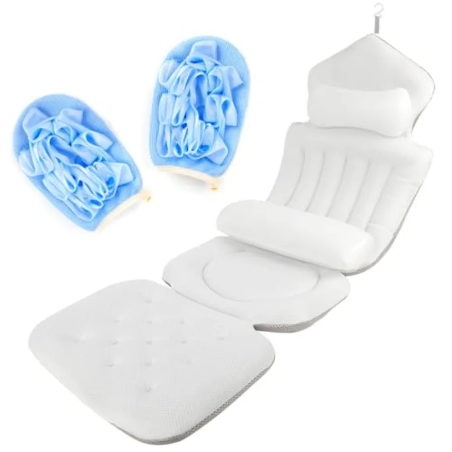 Luxury Full Body Bath Pillow for Tub - 4D Air Mesh Bathtub Cushion Mat with Extra Thick Neck Back and Lumbar Support - Ergonomi
Luxury Full Body Bath Pillow for Tub - 4D Air Mesh Bathtub Cushion Mat with Extra Thick Neck Back and Lumbar Support - Ergonomi
