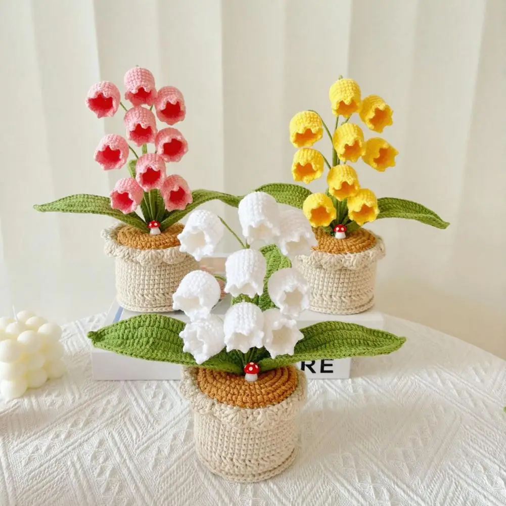 Настольное цветочное украшение: вязаный крючком цветок-колокольчик ручной работы, искусственный вязаный цветок в горшке для дома
Настольное цветочное украшение: вязаный крючком цветок-колокольчик ручной работы, искусственный вязаный цветок в горшке для дома