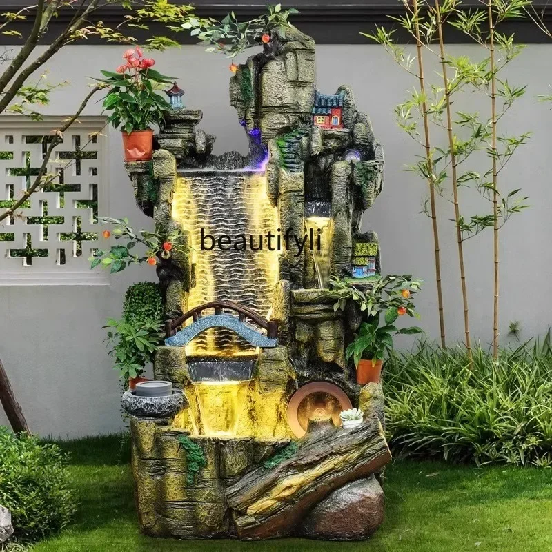 ltRockery flowing water fountain ornament circulating water fish tank lucky feng shui wheel decorative landscape gift
ltRockery flowing water fountain ornament circulating water fish tank lucky feng shui wheel decorative landscape gift