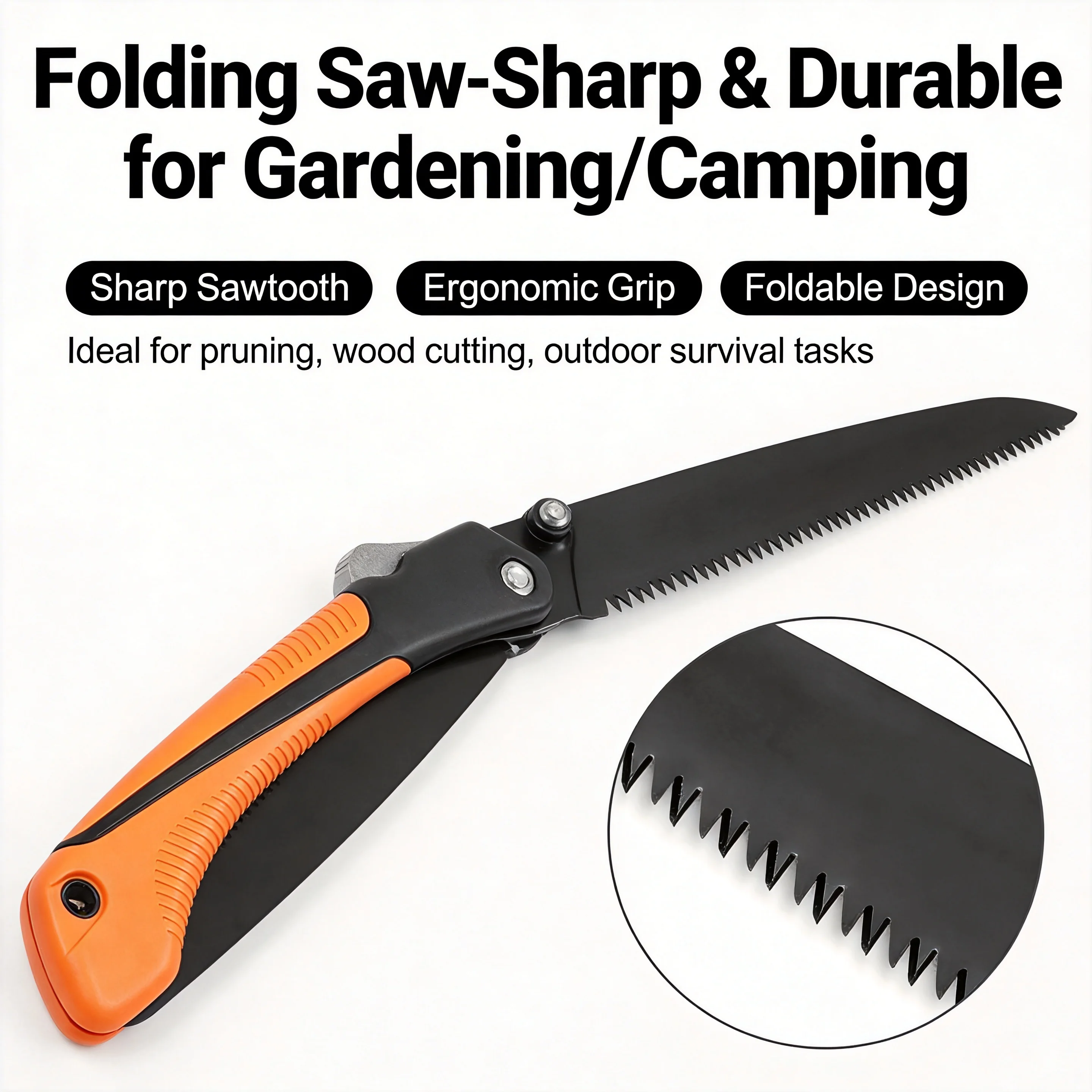 Folding Pruning Saw, Manganese Steel Woodworking Hand Saw for Wood Tree Branches, Garden Pruning Outdoor Compact Portable Saw
Folding Pruning Saw, Manganese Steel Woodworking Hand Saw for Wood Tree Branches, Garden Pruning Outdoor Compact Portable Saw