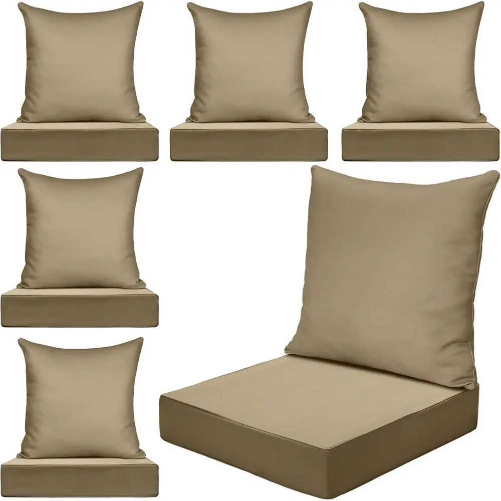 6 Pack Outdoor Chair Cushions, 20x20 Inch Deep Seat Covers, Waterproof Patio Furniture Set or Replacement, Removable Seat and Ba
6 Pack Outdoor Chair Cushions, 20x20 Inch Deep Seat Covers, Waterproof Patio Furniture Set or Replacement, Removable Seat and Ba