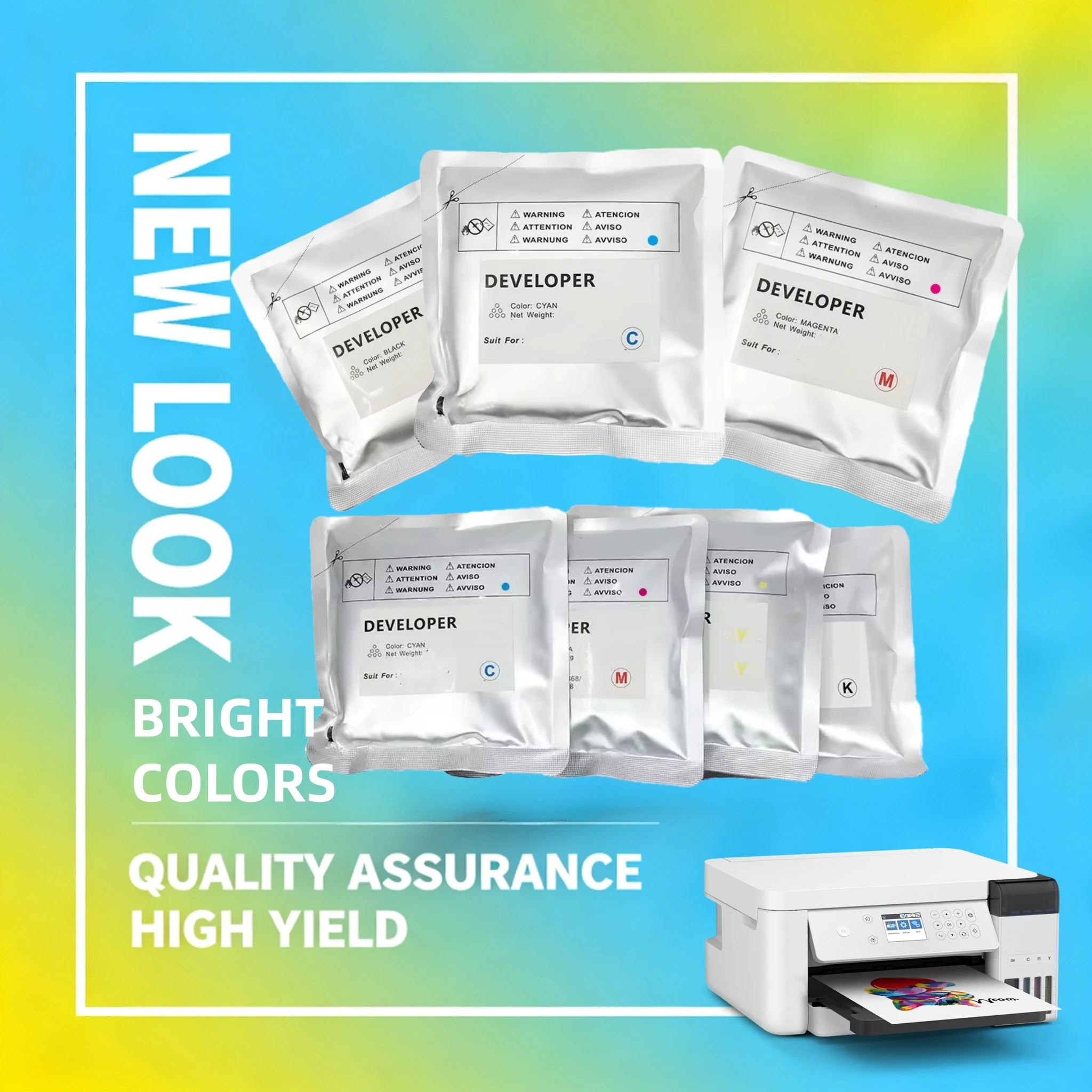 4 Color Developer Powder Compatible NPG71 G71 For Canon C5535 C5540 C5550 C5560 Developer Toner Iron Powder 230g/pc
4 Color Developer Powder Compatible NPG71 G71 For Canon C5535 C5540 C5550 C5560 Developer Toner Iron Powder 230g/pc