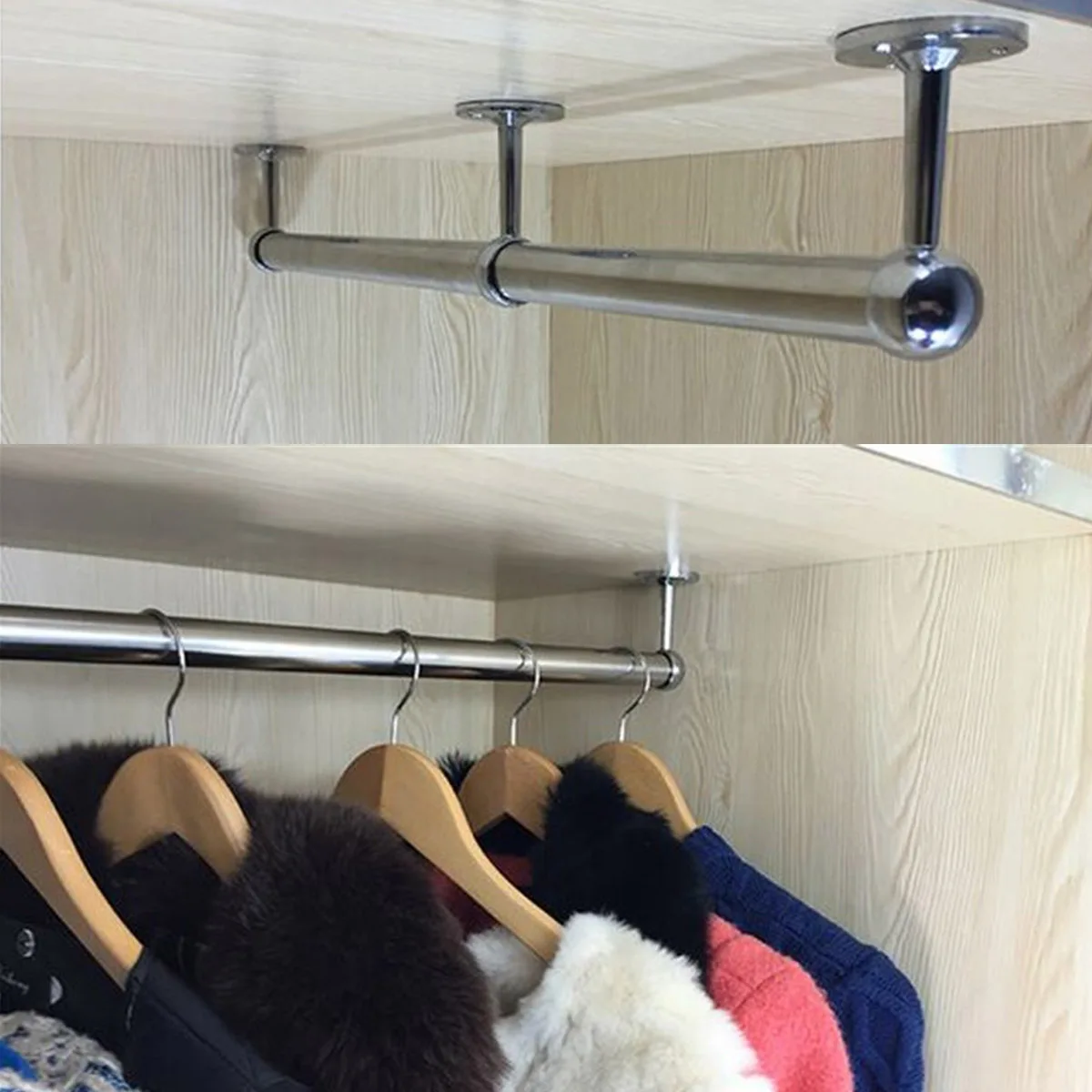 2Pcs Stainless Steel Closet Pole Socket Round Shape Heavy Duty Rustproof Curtain Rod Bracket for Closet Curtains 25mm Diameter
2Pcs Stainless Steel Closet Pole Socket Round Shape Heavy Duty Rustproof Curtain Rod Bracket for Closet Curtains 25mm Diameter