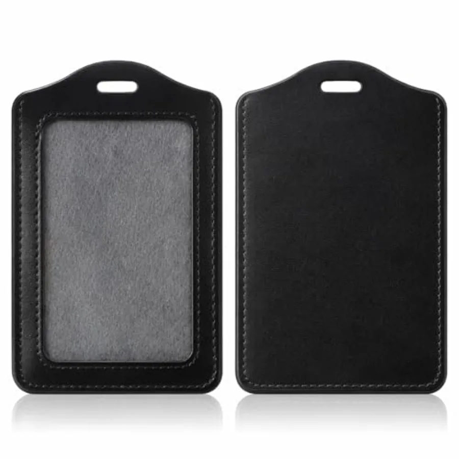 2 Pcs Leather Badge Holder, Badge Id Holder Vertical Leather Id Holders Waterproof Card Holders for Office, Staff, Employees Bl
2 Pcs Leather Badge Holder, Badge Id Holder Vertical Leather Id Holders Waterproof Card Holders for Office, Staff, Employees Bl