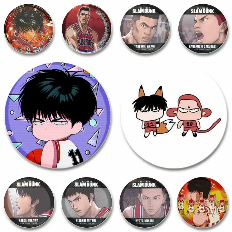 Anime Hanamichi Sakuragi Kaede Rukawa Coin Badge Cartoon Role Playing Brooches on Backpack Jewelry Pins Accessories Friend Gifts
Anime Hanamichi Sakuragi Kaede Rukawa Coin Badge Cartoon Role Playing Brooches on Backpack Jewelry Pins Accessories Friend Gifts