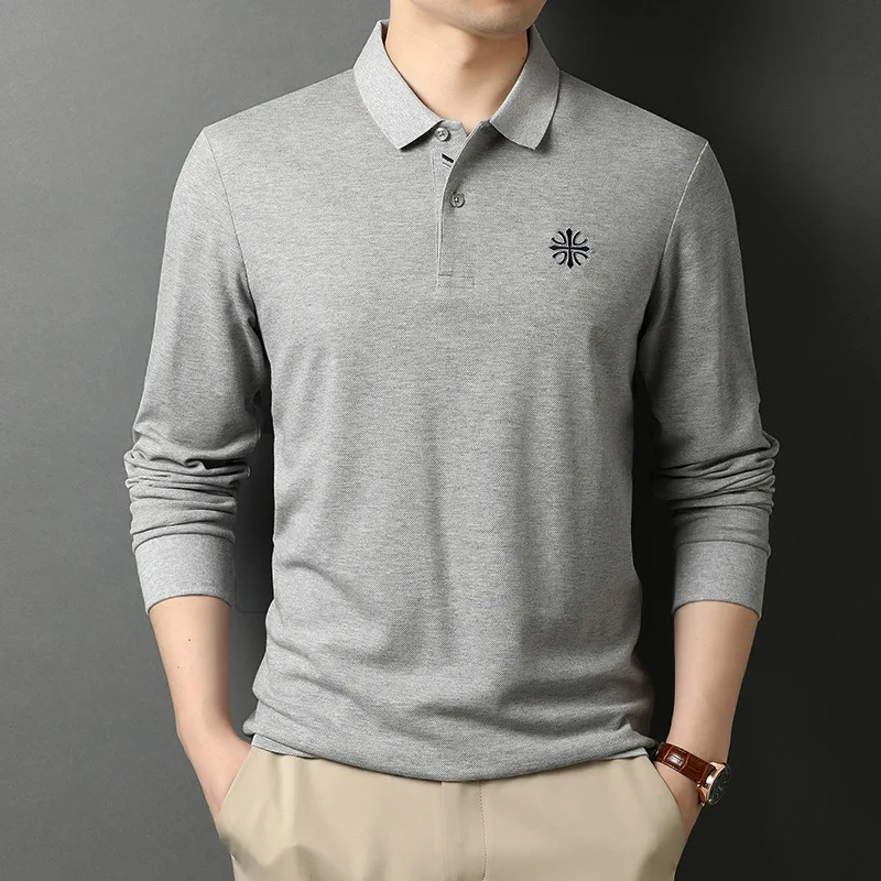 New 100% Cotton Long Sleeve Spring and Autumn Embroidery Mens Polo Shirts High Quality Business Casual Solid Color Male Tops
New 100% Cotton Long Sleeve Spring and Autumn Embroidery Mens Polo Shirts High Quality Business Casual Solid Color Male Tops
