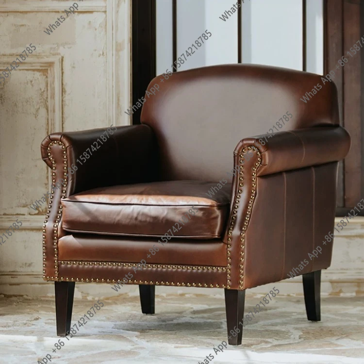 Duke of Windsor Vintage Oil Wax Leather Leisure Chair Medieval Living Room Tiger Chair American Single Chair
Duke of Windsor Vintage Oil Wax Leather Leisure Chair Medieval Living Room Tiger Chair American Single Chair