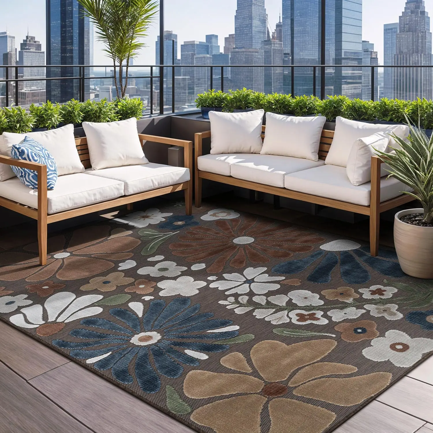 Outdoor Rug 9x12 Large Modern Floral Tropical Area Rugs for Outdoor and Indoor Patio Easy to Clean Non Shedding Living Room P
Outdoor Rug 9x12 Large Modern Floral Tropical Area Rugs for Outdoor and Indoor Patio Easy to Clean Non Shedding Living Room P