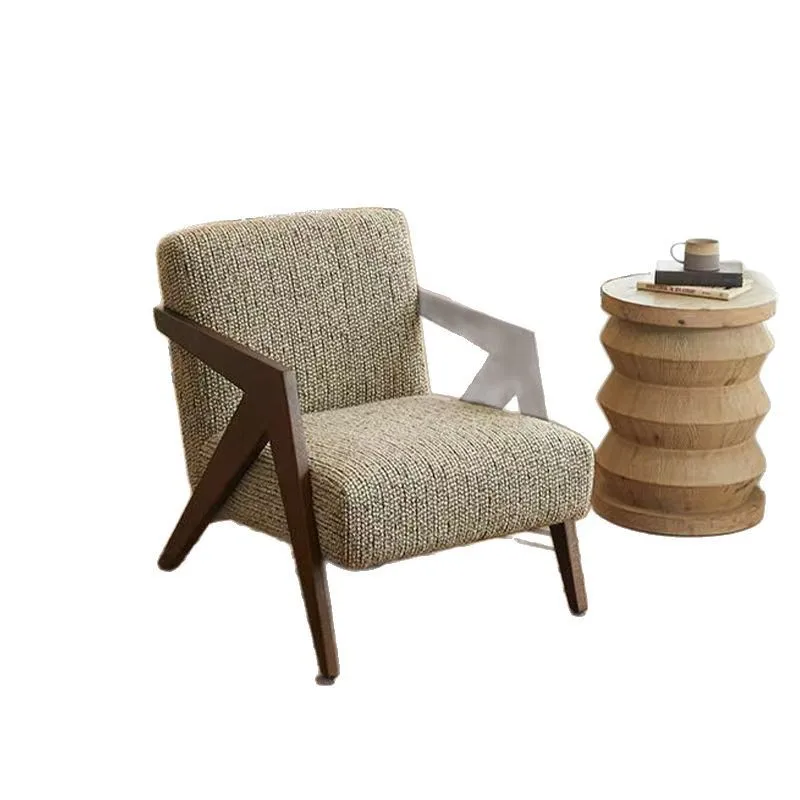 Solid wood single sofa French lazy fabric antique living room balcony leisure
Solid wood single sofa French lazy fabric antique living room balcony leisure