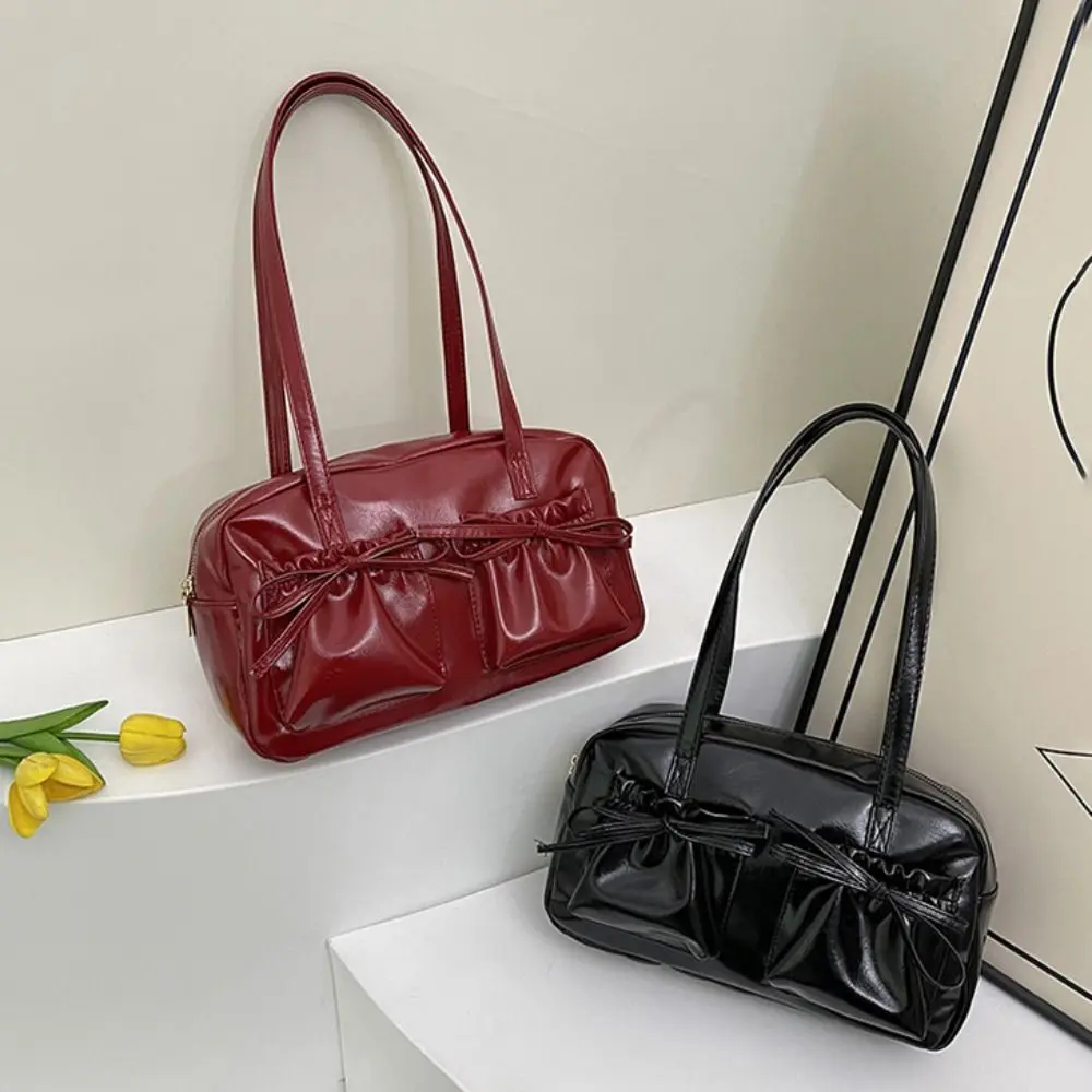 Новая сумка через плечо из искусственной кожи, однотонная сумка-тоут с бантом, большая вместительная портативная сумка для подмышек для женщин
Новая сумка через плечо из искусственной кожи, однотонная сумка-тоут с бантом, большая вместительная портативная сумка для подмышек для женщин