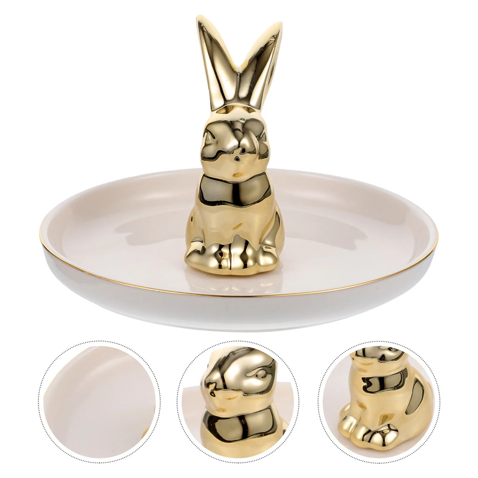 Rabbit Jewelry Plate Creative Tray Cute Holder Ceramics Display Storage Bunny Decoration 
Rabbit Jewelry Plate Creative Tray Cute Holder Ceramics Display Storage Bunny Decoration