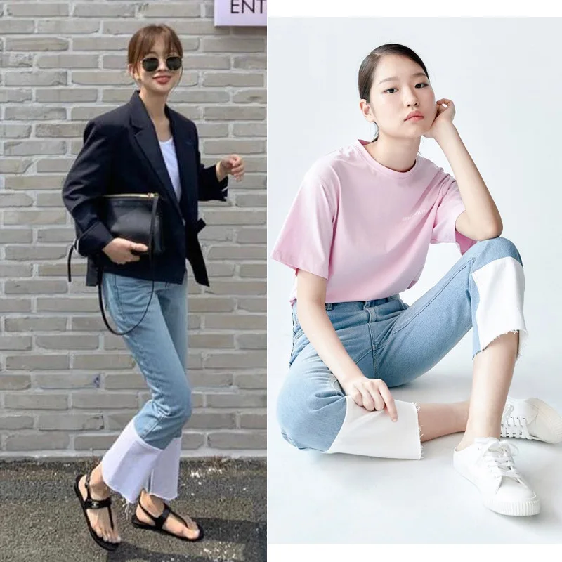 Jeans For Women 2024 New Autumn/Winter High Waist Light Blue Straight-Leg Contrast White Cropped Denim Korean Design Casual
Jeans For Women 2024 New Autumn/Winter High Waist Light Blue Straight-Leg Contrast White Cropped Denim Korean Design Casual