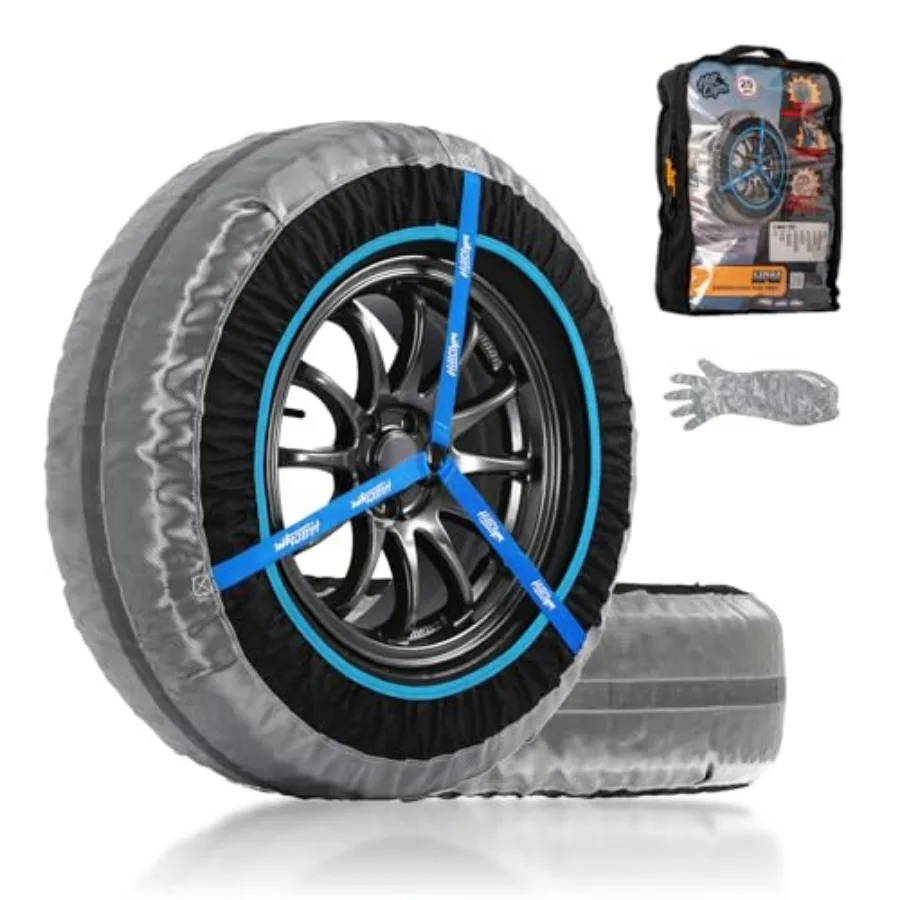 Snow Socks for Tires, Elastic Tire Socks for Passenger Cars, Sedan, SUVs, Alternative for Tire Snow Chain, Snow Traction Device
Snow Socks for Tires, Elastic Tire Socks for Passenger Cars, Sedan, SUVs, Alternative for Tire Snow Chain, Snow Traction Device