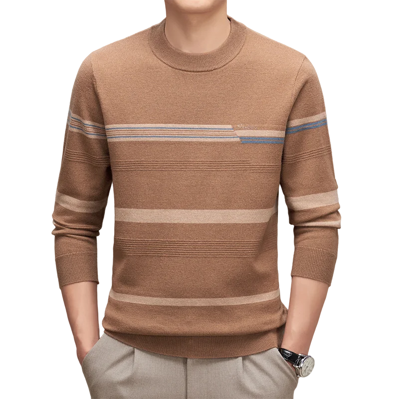 2024 Autumn/Winter New Pure Wool Sweater Men's Business Senior Knitted Round Neck Stripe Colorful Hot Diamond Fashion Pullover
2024 Autumn/Winter New Pure Wool Sweater Men's Business Senior Knitted Round Neck Stripe Colorful Hot Diamond Fashion Pullover