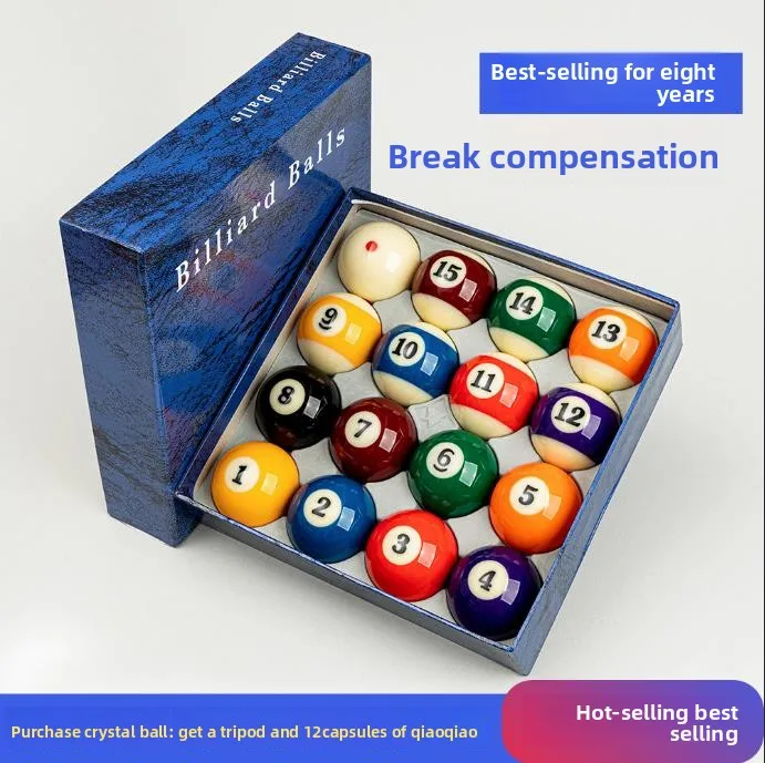 Black eight billiard balls, a standard set of crystal billiard balls, nine balls, large 8, American, accessories
Black eight billiard balls, a standard set of crystal billiard balls, nine balls, large 8, American, accessories