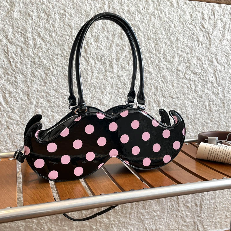 Pink polka dot Design Pu Leather Handbag And Purse Cute Beard Shape Crossbody Bag Creative Ladies Girls Phone Bag Purse Handbag
Pink polka dot Design Pu Leather Handbag And Purse Cute Beard Shape Crossbody Bag Creative Ladies Girls Phone Bag Purse Handbag