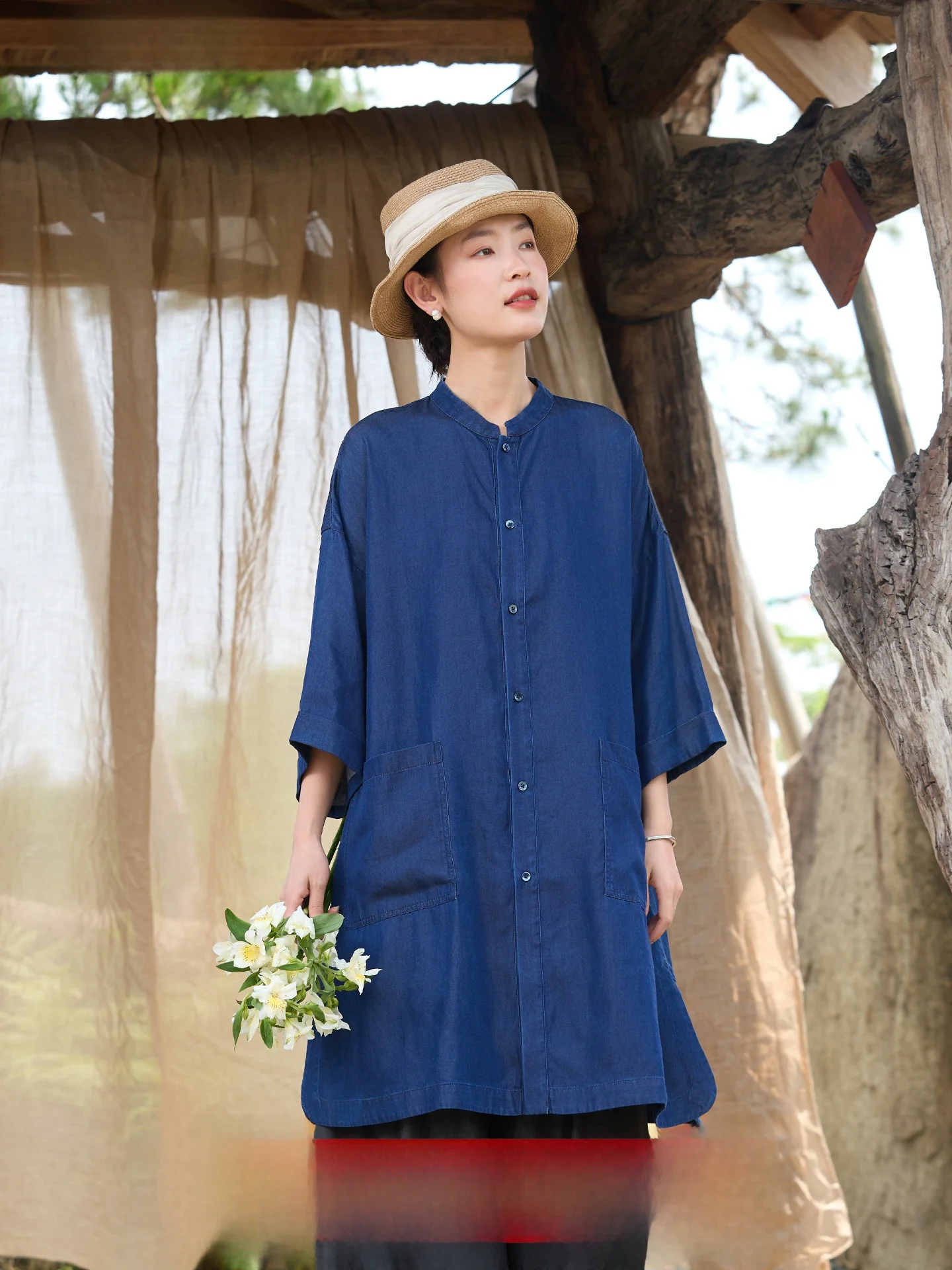 Loose Shoulder Sleeve Tunic Coat Women's Original Design Silk Blend Washed Processed Outerwear Comfortable Casual Ladies Jacket
Loose Shoulder Sleeve Tunic Coat Women's Original Design Silk Blend Washed Processed Outerwear Comfortable Casual Ladies Jacket