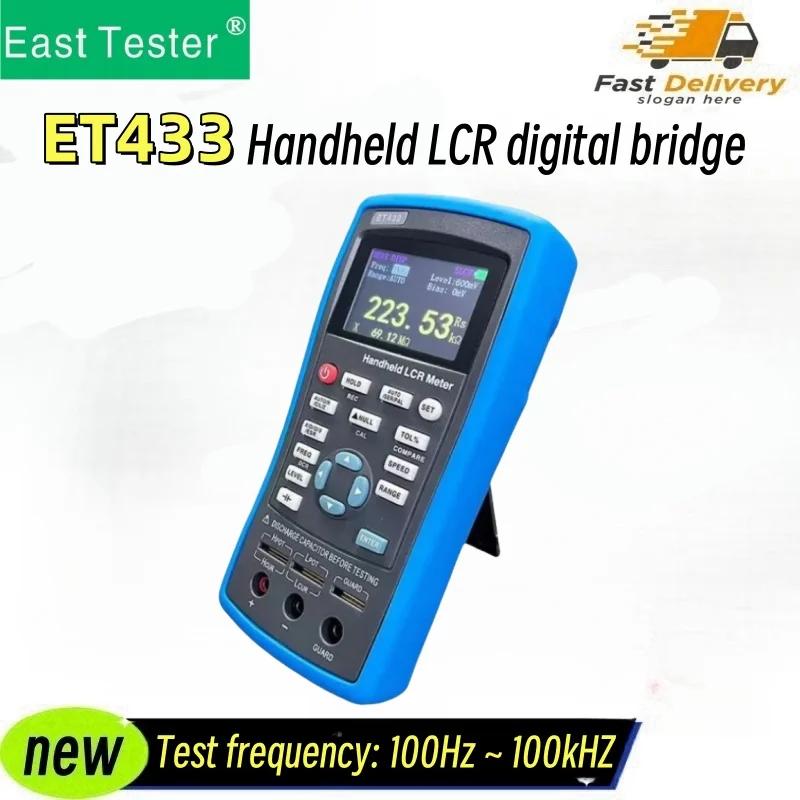Тестер ET433, Ручной LCR Цифровой мостовой мультиметр, измеритель емкости, индуктивности, сопротивления, цифровой экран
Тестер ET433, Ручной LCR Цифровой мостовой мультиметр, измеритель емкости, индуктивности, сопротивления, цифровой экран