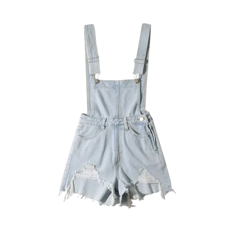Temperament Denim Strap Pants Korean Fashion Versatile Loose Jumpsuit Fashion Hole Tassels Women's High Street Casual Shorts
Temperament Denim Strap Pants Korean Fashion Versatile Loose Jumpsuit Fashion Hole Tassels Women's High Street Casual Shorts