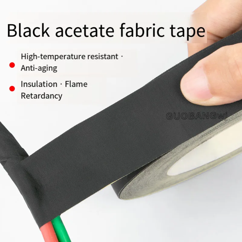 Black Acetate Cloth Tape Heat Resistant Fireproof Flame Retardant for Wire Cable Data Line Fixing Tying Bundling
Black Acetate Cloth Tape Heat Resistant Fireproof Flame Retardant for Wire Cable Data Line Fixing Tying Bundling