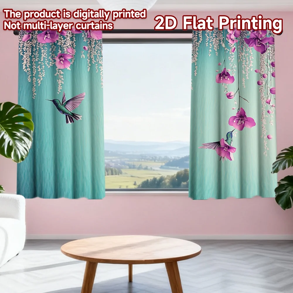 2D flat printing 2pcs Window Treatment Curtains Spring Hummingbirds and Flowers(2) Digital Printed Polyester Drapes Festive
2D flat printing 2pcs Window Treatment Curtains Spring Hummingbirds and Flowers(2) Digital Printed Polyester Drapes Festive