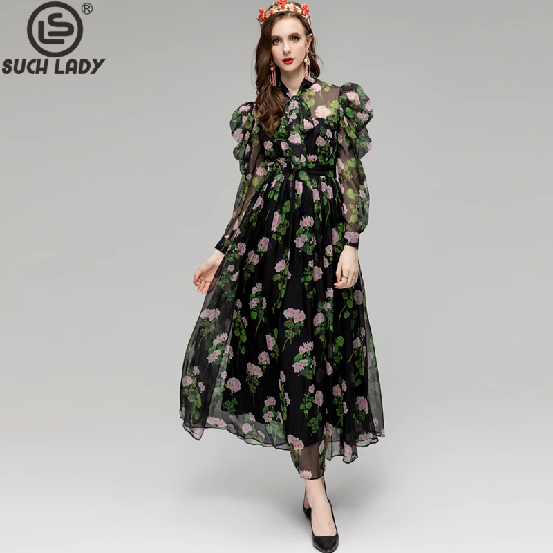 Women's Runway Dress Lace Up Bow Collar Long Sleeves Printed Elegant High Street Designer Casual Vestidos
Women's Runway Dress Lace Up Bow Collar Long Sleeves Printed Elegant High Street Designer Casual Vestidos