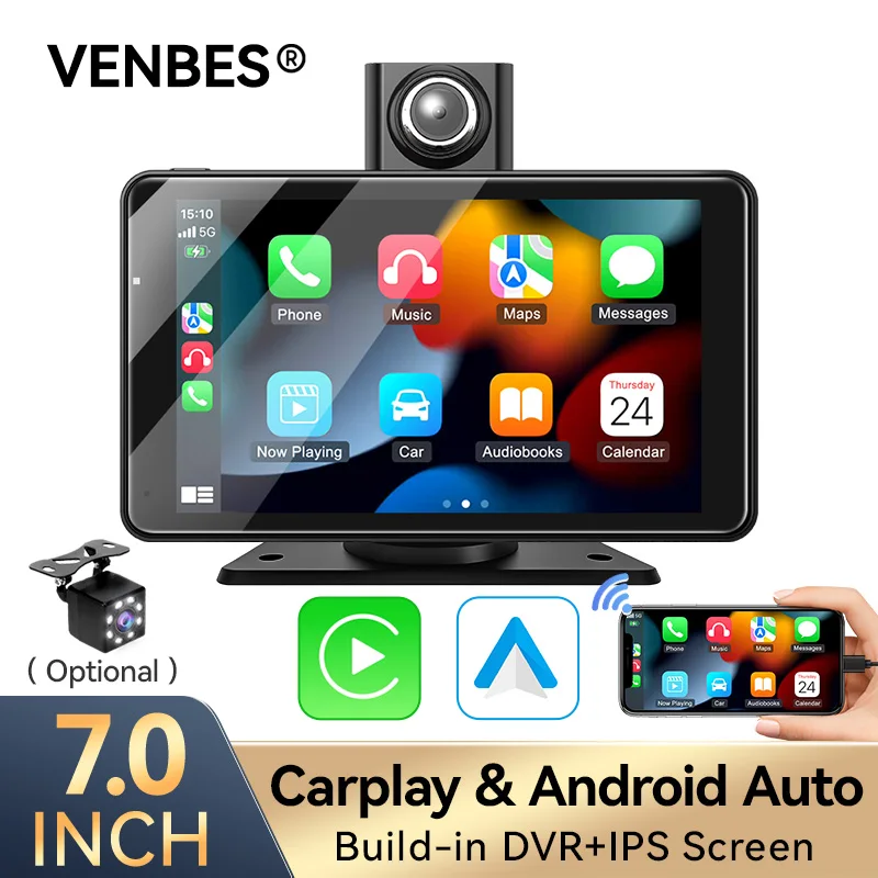 VENBES Car Radio Universal 7 inch Touchscreen Android Auto Carplay Car Multimedia Player With DVR Mirrorlink
VENBES Car Radio Universal 7 inch Touchscreen Android Auto Carplay Car Multimedia Player With DVR Mirrorlink