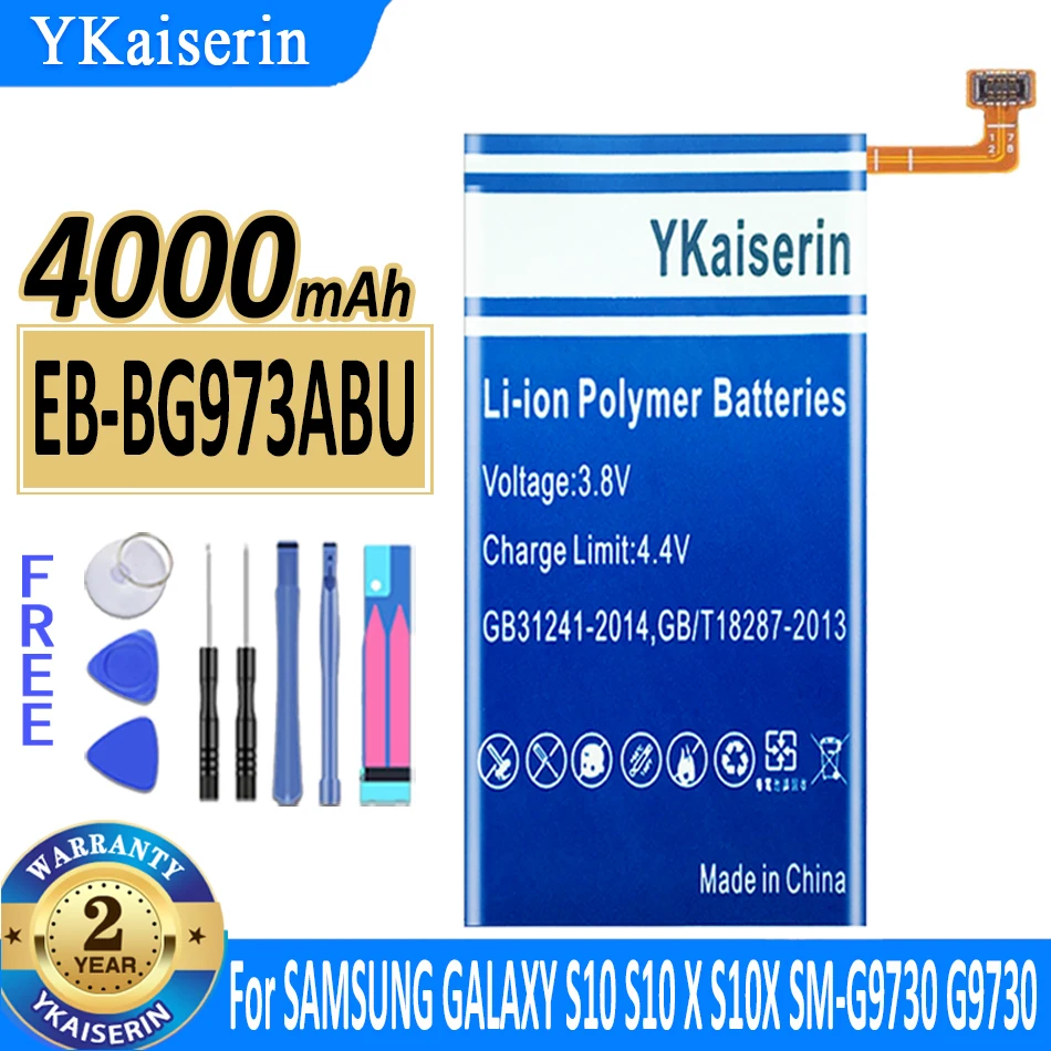 YKaiserin EB-BG973ABU Аккумулятор 4000 мАч для Samsung Galaxy S10 S10X S10 X SM-G9730 SM-G973 G973F G973U G973W Инструменты для мобильных телефонов
YKaiserin EB-BG973ABU Аккумулятор 4000 мАч для Samsung Galaxy S10 S10X S10 X SM-G9730 SM-G973 G973F G973U G973W Инструменты для мобильных телефонов