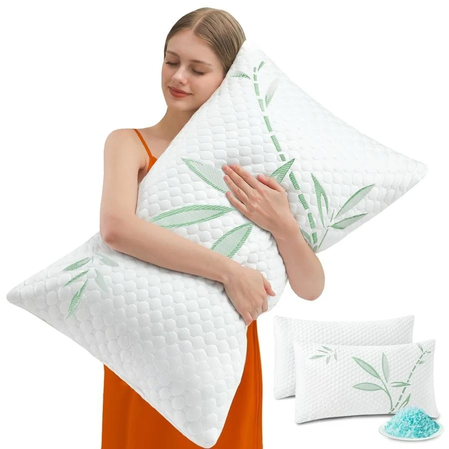 Охлаждающие подушки из пены, комплект из 2 регулируемых жестких подушек Queen Size из бамбука для сна на боку, спиной, на животе и для тех, кто чувствует жар.
Охлаждающие подушки из пены, комплект из 2 регулируемых жестких подушек Queen Size из бамбука для сна на боку, спиной, на животе и для тех, кто чувствует жар.