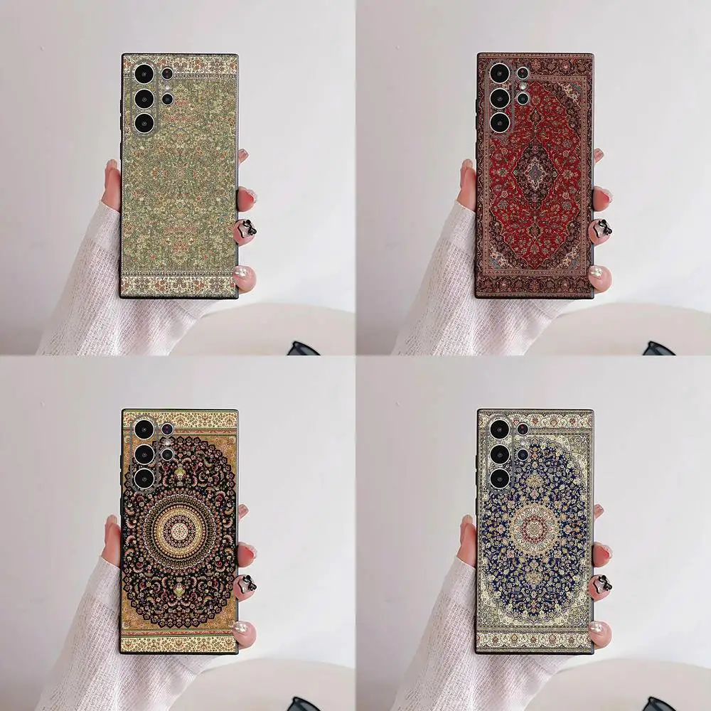 1 шт. чехол для телефона с цветочным рисунком Persian Carpet для Samsung S25, S24, S21, S22, S23, S30, Ultra, S20, Plus, Fe, Lite, 5G, черный чехол
1 шт. чехол для телефона с цветочным рисунком Persian Carpet для Samsung S25, S24, S21, S22, S23, S30, Ultra, S20, Plus, Fe, Lite, 5G, черный чехол
